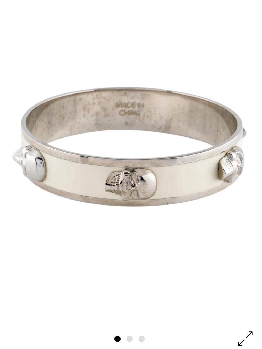 Alexander McQueen Enamel 3D Skull Bangle
Bracelet